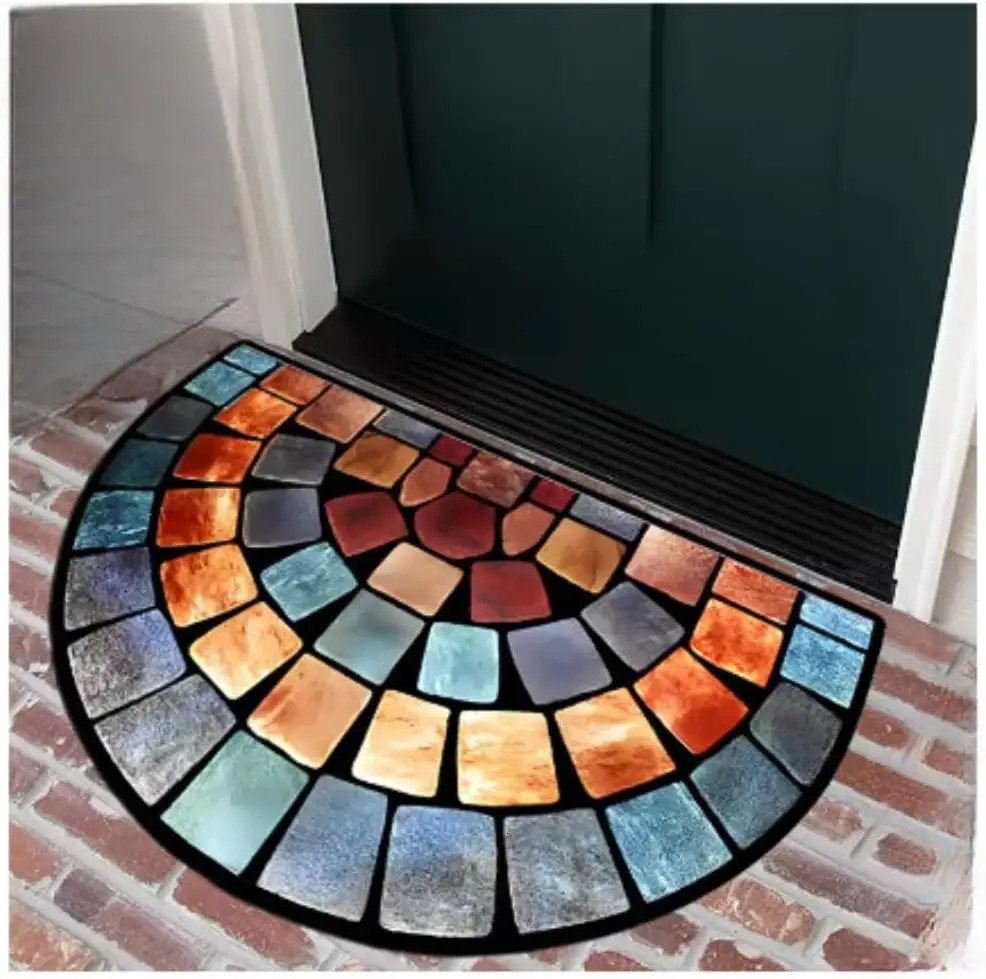 VIKAMA 1PC Retro Pattern Welcome Door Mat Indoor And Outdoor Carpet Home Decoration Bedroom Kitchen AntiSlip Floor 251028