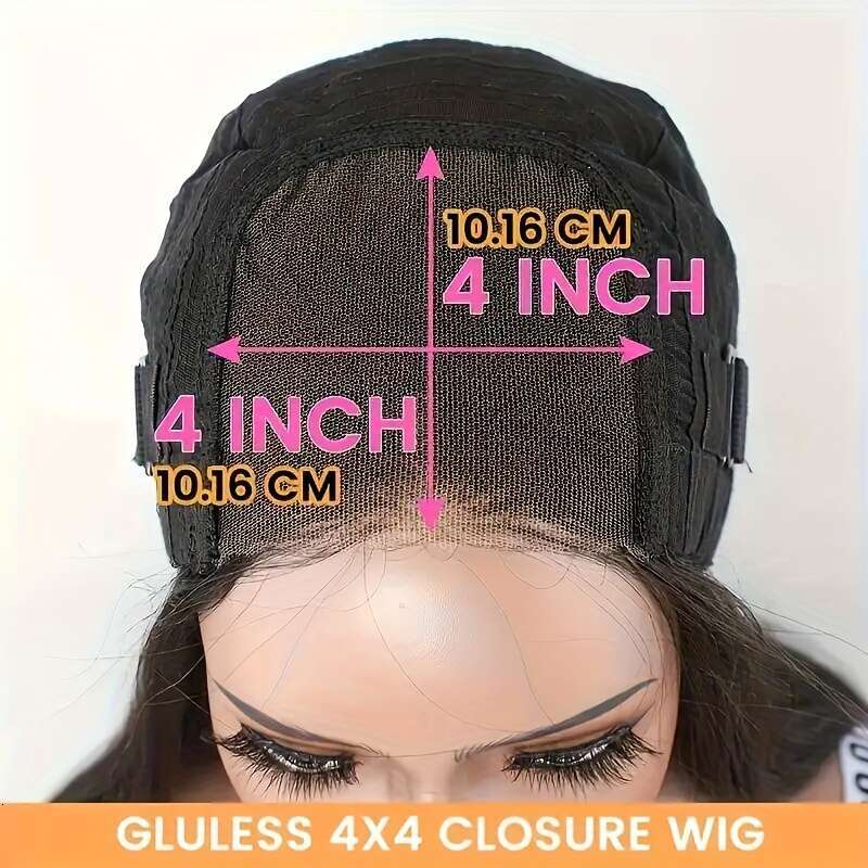 Glueless 180 Density 4X4 Body Wave Front Pre Plucked With Baby Human Hair For Women 12A HD Transparent Lace Frontal Wigs Natural Black