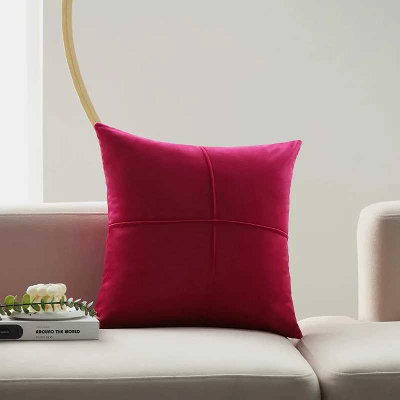 Pillow Case Cross Pattern case Living Room Sofa Cushion Cover Light Luxury Velvet Bedroom Bed Cushion Cover Backrests C251028