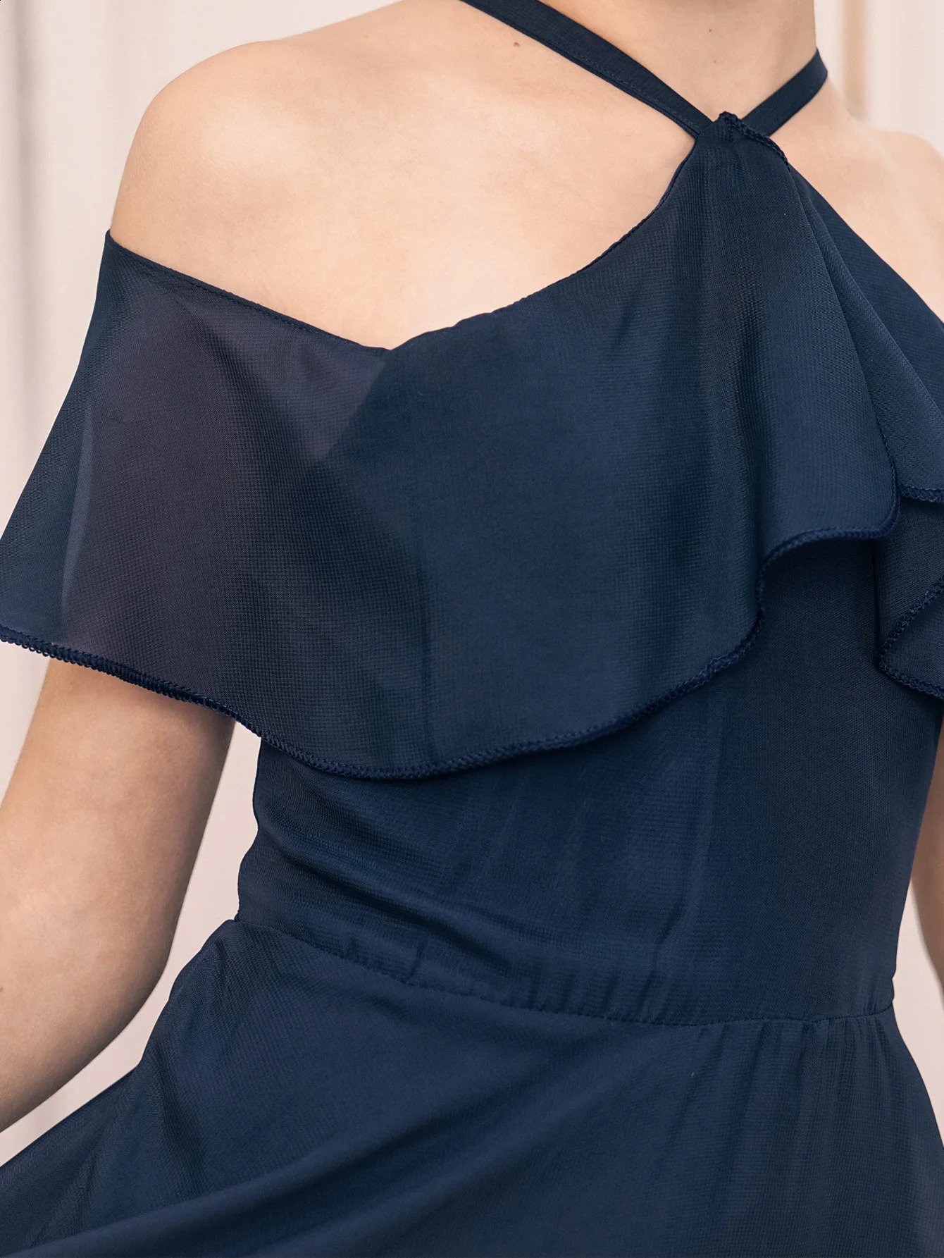 Ruffle Girls Party Bridesmaid Strap Dress off Shoulder Long Wedding Princess Prom Dresses Kids Elegant Beach Birthday Evening 251023