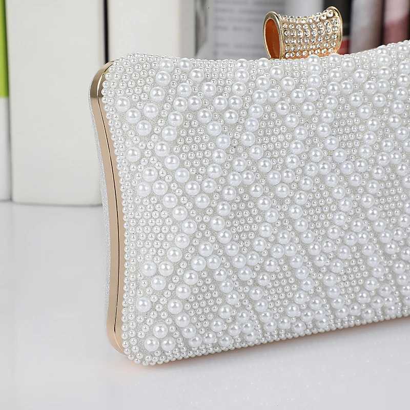 Elegant Pearl Beaded Crossbody Clutch Bag for Women New Style Party Evening One Shoulder Ladies Beaded Purse H251027