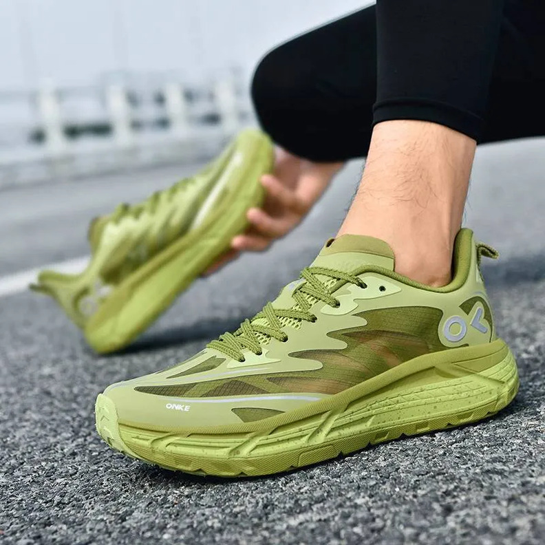 ONKE Women's Running Shoes Autumn New Mesh Breathable Couple Sports Shoes Soft Sole Shock Absorption Hollow Casual Shoes for Men