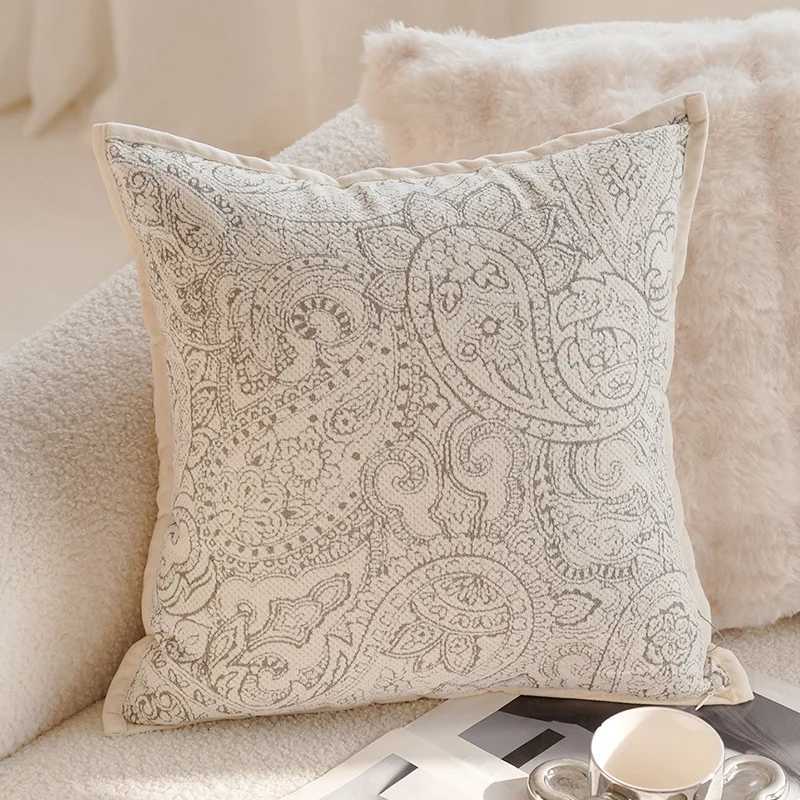 Pillow Case 45x45CM Light Luxury Embroidered Velvet Throw Cover Retro Stamping Waist Cushion Cover Decor Home Decorative case C251028