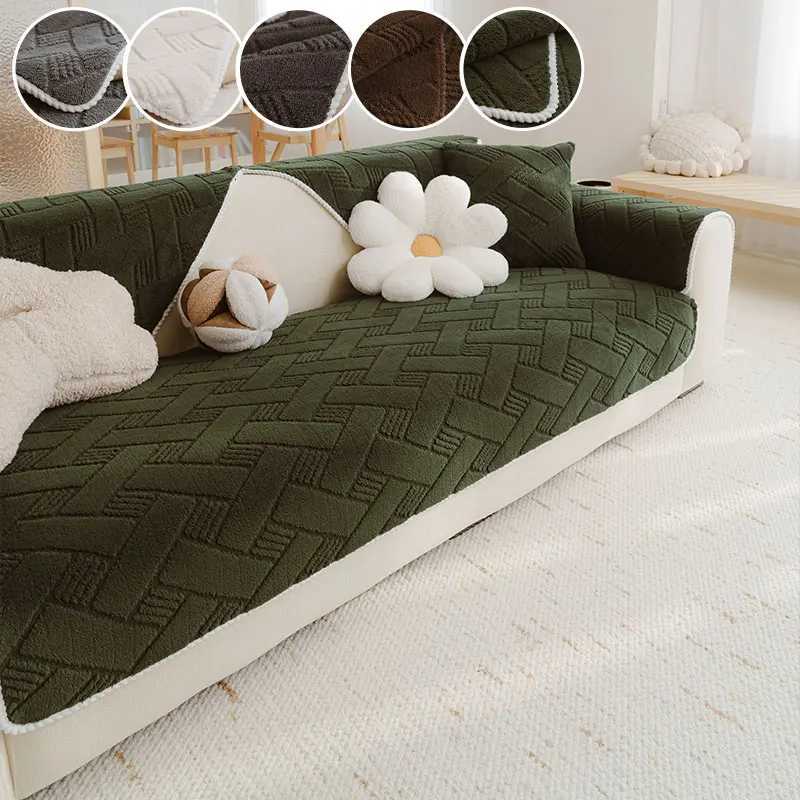 1PCAutumn and winter plush sofa cushion new thick sofa cover light luxury highend sofa cushion C251028