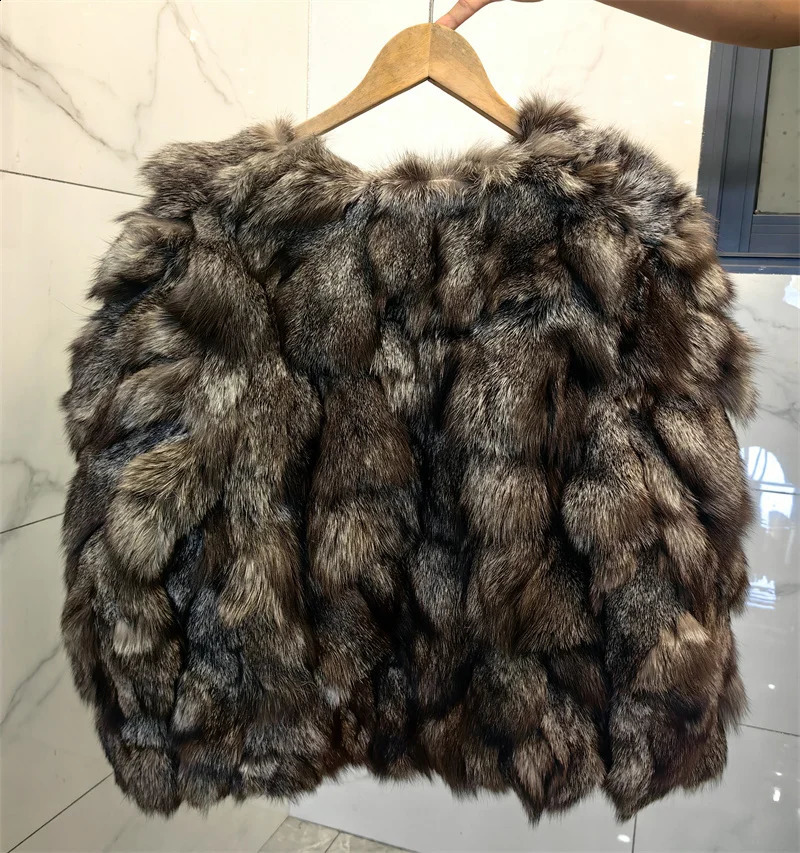 Fox Fur Coat Winter Women Natural Red Fox Fur Jacket Female Fashion Warm Thick Style 100 Fox Fur Overcoat 251027
