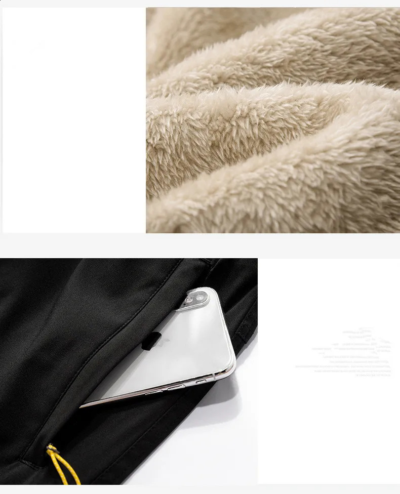 Winter Thick Warm Outdoor Pants Men Tactical Waterproof Long Trousers Trekking Camping Removable Fur Lined Velvet Inside 251027