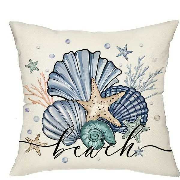 Pillow Case Seaside Shells throw cover with short plush print for living room sofa decoration cushion cover covers decorative C251028
