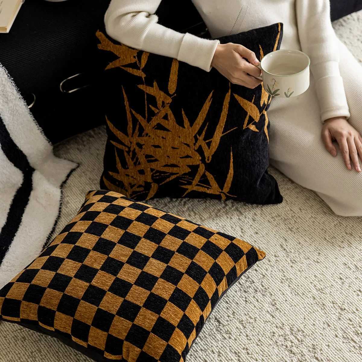 Pillow Case 45x45cm Light Luxury Sofa case Throw Cover Model Room Cushion Cover case for Couch Sofa Living Room Decor C251028