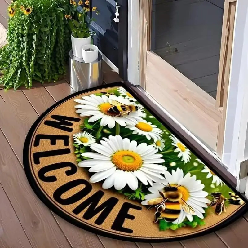 VIKAMA 1PC Retro Pattern Welcome Door Mat Indoor And Outdoor Carpet Home Decoration Bedroom Kitchen AntiSlip Floor 251028