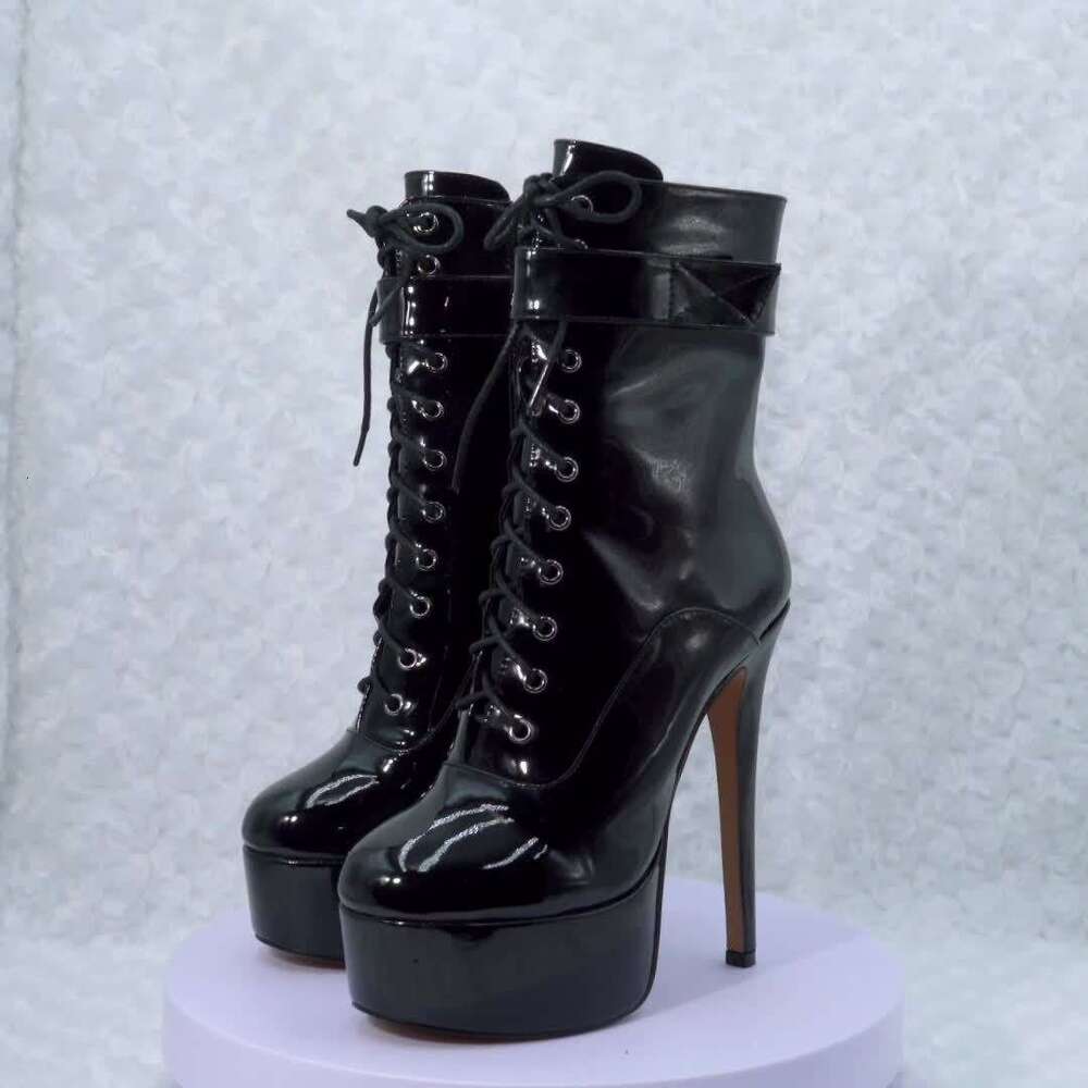 Chic Women's Stiletto Ankle Boots - Slip-On, Round Toe, Faux Cover With Platform Sole