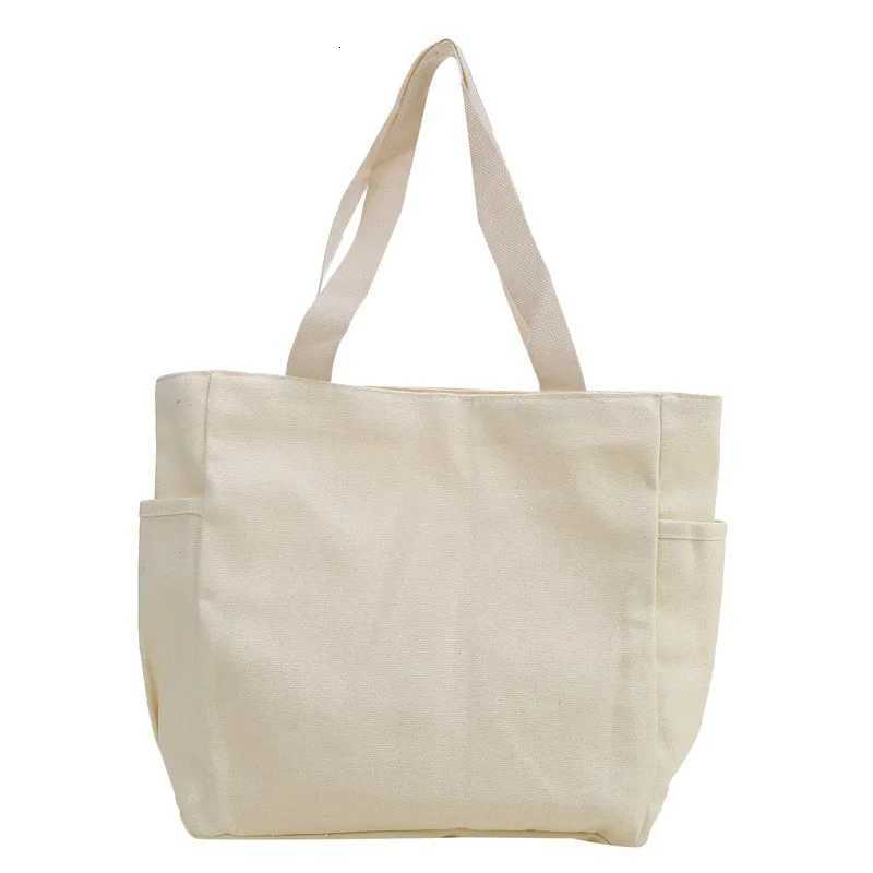 Large Capacity Canvas Tote Bags For Work Commuting Carrying Bag College Style Student Outfit Book Shoulder BagW251028
