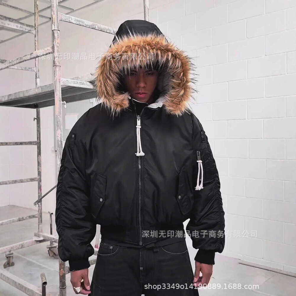 Winter Hooded Sweatshirt with Plush Hat Fashionable Unisex Reversible Street Hoodie