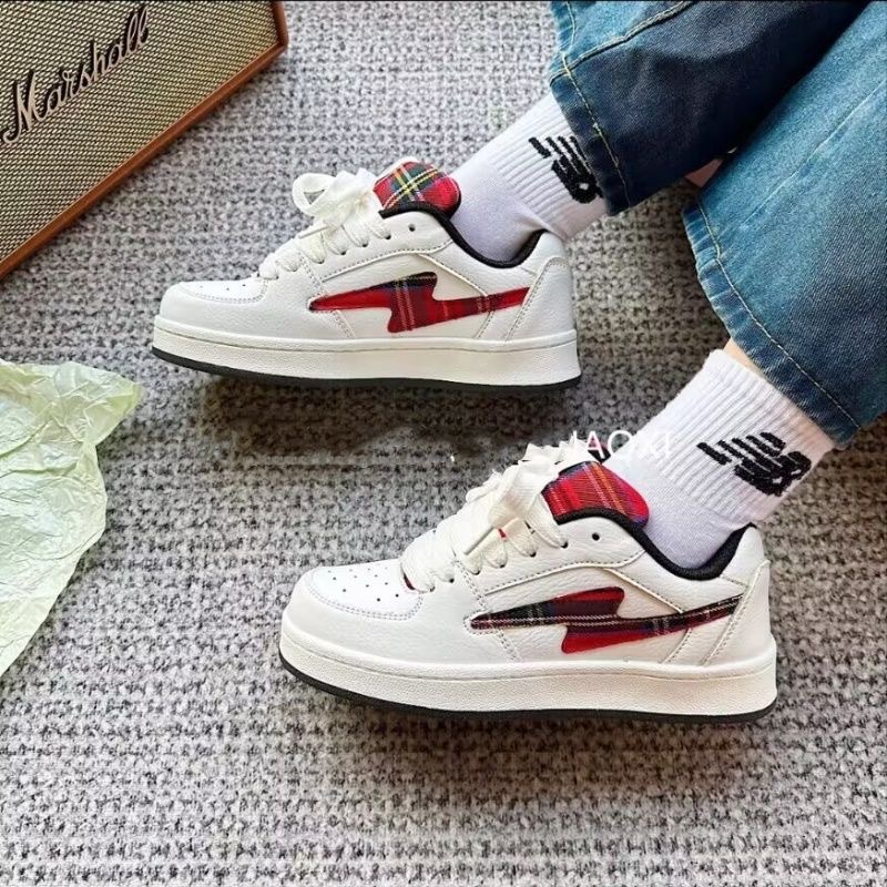 Summer Plaid Mandarin Duck Lightning Bread Shoes Men and Women's Original High Value Breathable High Quality Couple Board Shoes for Men2025