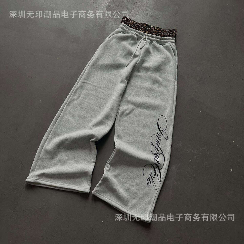 Fashion Double Waistband Multi-Design Unisex Loose Casual Pants
