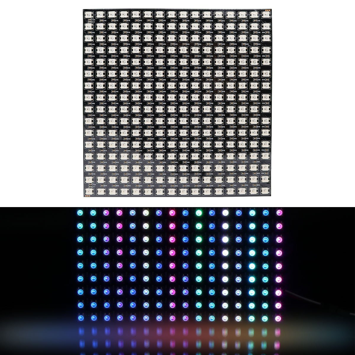 Flexible full-color RGB pixel screen WS2812B SK6812 dot matrix display 8x32 16x16 8x8