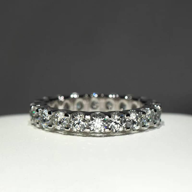 Fashion Jewelry Rings GIA Certificate 35mm 55mm 925 Sterling Silver Mosan Wedding Ring Ladies Ring