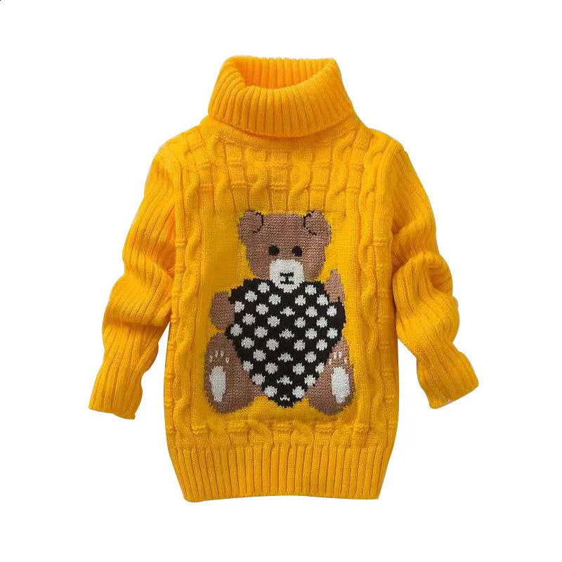Boys Girls Sweaters Keep Warm Pullover Winter Autumn Infant Baby Sweater Boy Girl Child Knitted Sweater Turtleneck 251027