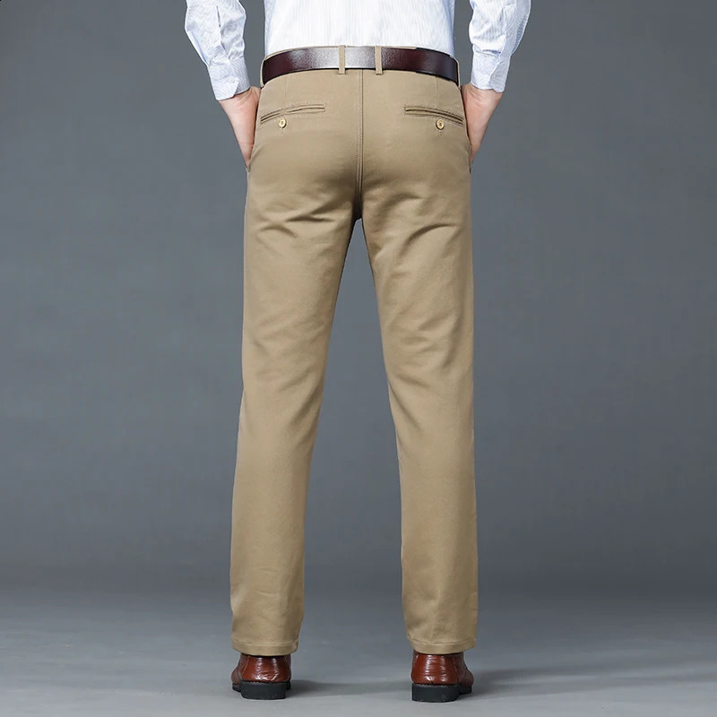 6 Colors Male Autumn Winter Casual Pants Chic Straight Formal Office Luxury Trousers Fashion Elastic Men Business Suit 251027