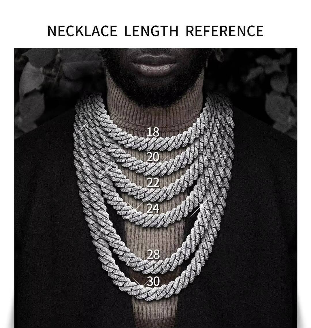Hip Hop Rapper Cuban Chain 925 Silver 25mm Wide 5 Rows VVS Moissanite Full Iced Out Cuban Link Chain Necklace