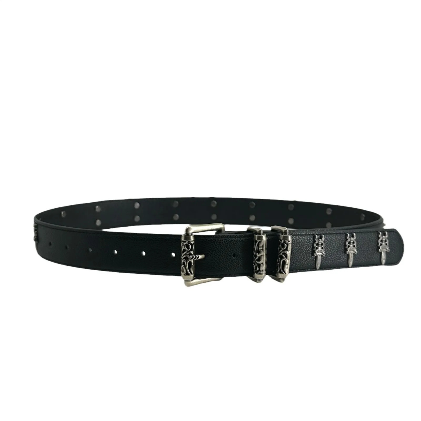 Gothic Y2K Women Men Belts Goth Ladies Hip hop Punk Rivet Skeleton Print Waist Belt Jeans Waistband 251027