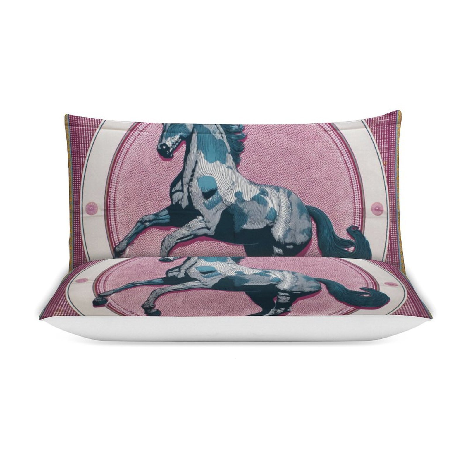 Custom Bedding Set Luxury Designer H Printing Horse Printing Quilt Cover Pillowcase 3Pcs set Pure Cotton Comfortable Bedding Set Bedroom Decoration H3