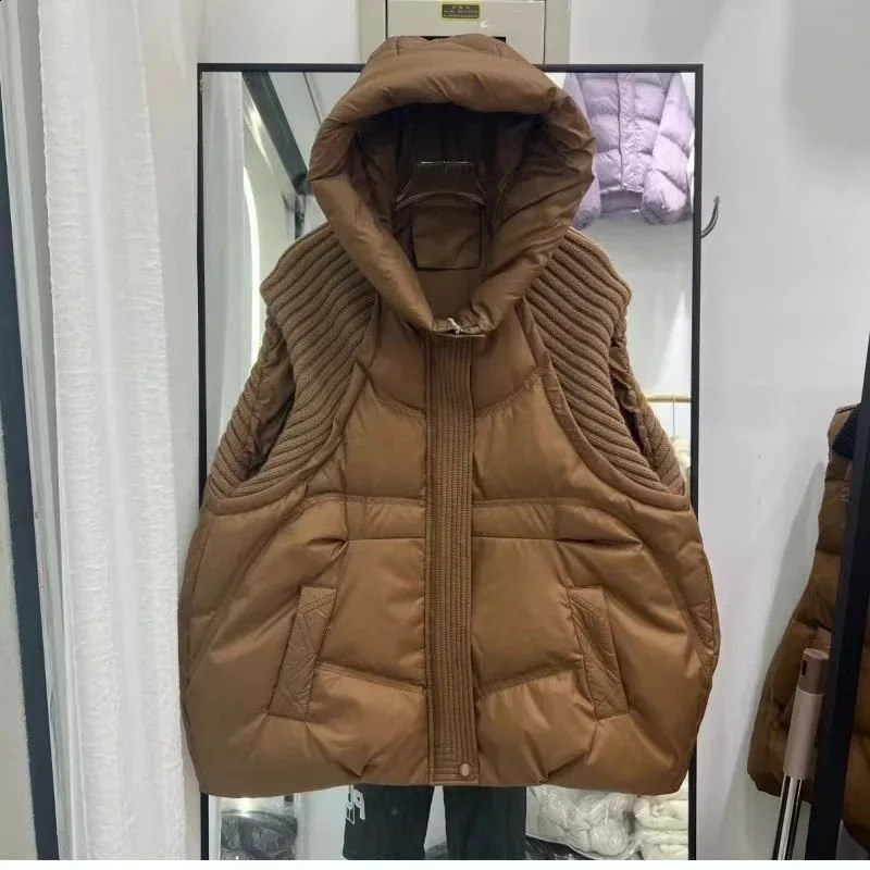 Hooded Down Cotton Woman Waistcoat Top Autumn Winter Puffer Vest Ladies Jacket Large Size 5XL Cotton Padded Sleeveless A480 251027