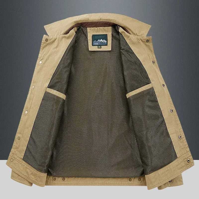 Windbreaker Military Tactical Jacket Men Spring Autumn Cargo Coat Mens Army Green Jackets Man Casual Khaki Jacket Mens Clothes J251028