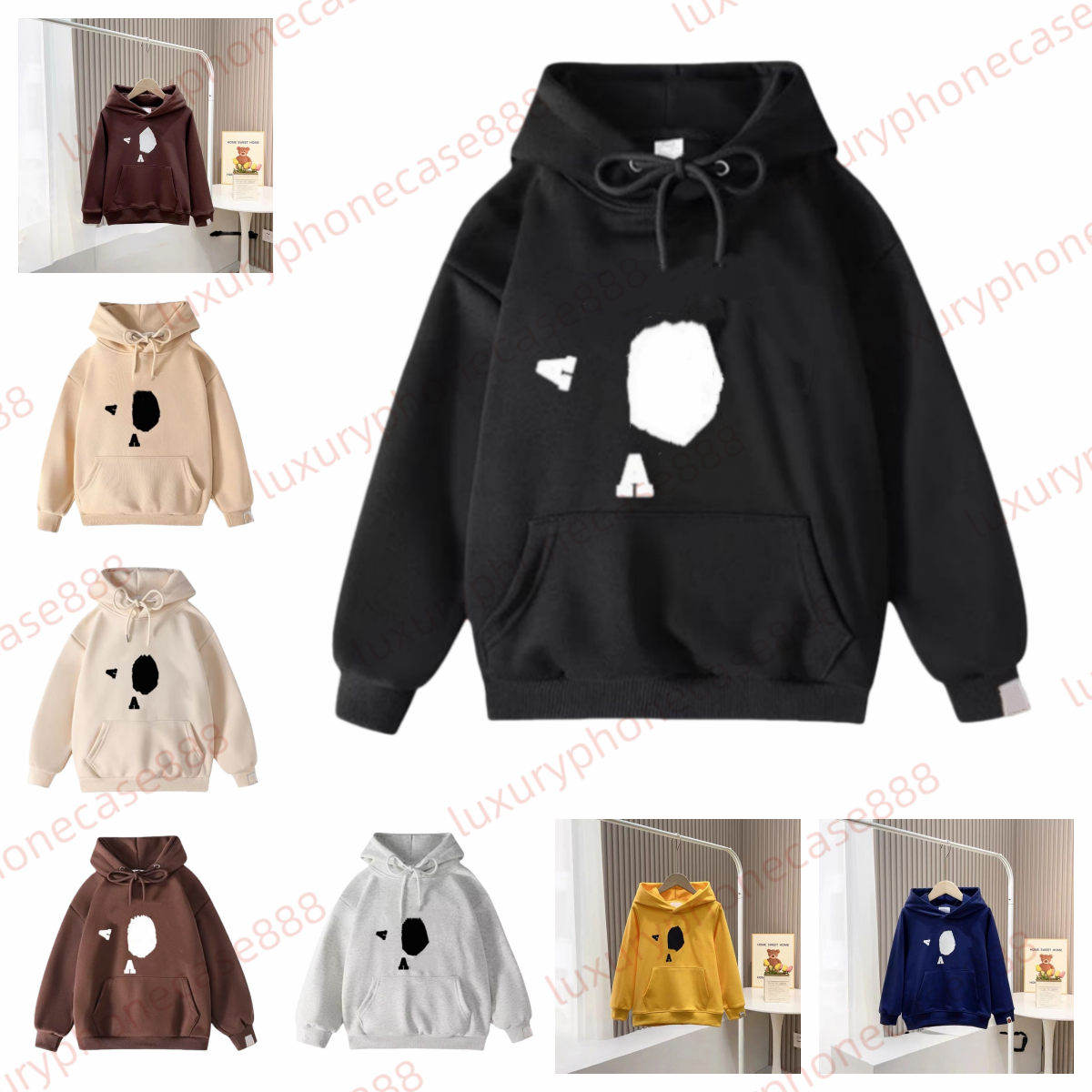 Designer Kids Hoodies monkey Boy Girl Sweatshirt Baby Teen Fashion Letter Wave Sweater Streetwear Pullover Tops Children Casual Sweatshirts Boys Clothing
