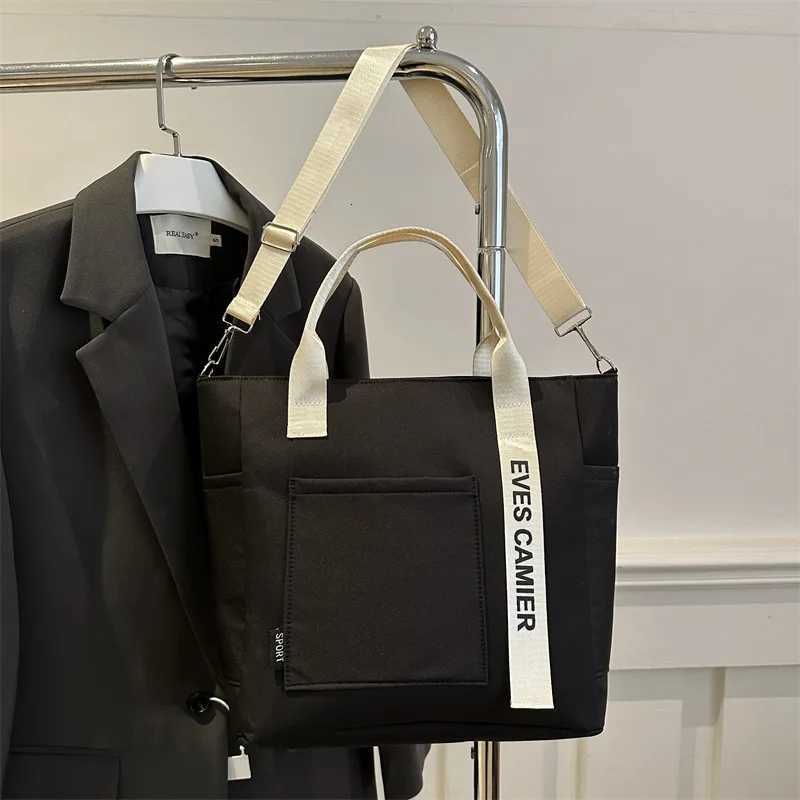 Oxford Waterproof Handbag Shoulder Bags for Women Student Soft Tote Bag with Zipper Closure Multiple Pockets Polyester LiningW251028