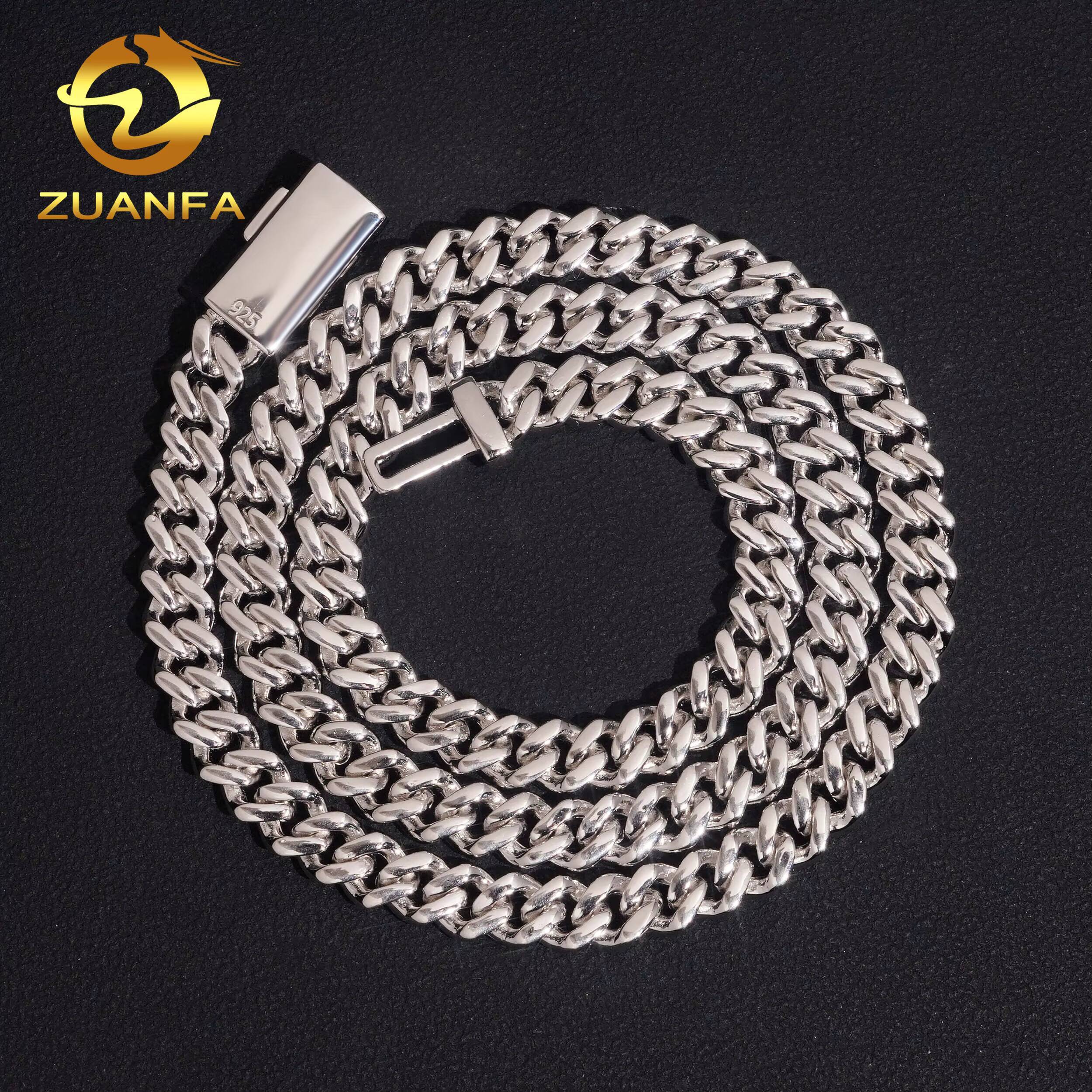 Hip Hop Jewelry 6MM Cuban Link Chain Moissanite 925 Silver Iced Out Cuban Link Bracelet USA Local Stock Pass Diamond Tester