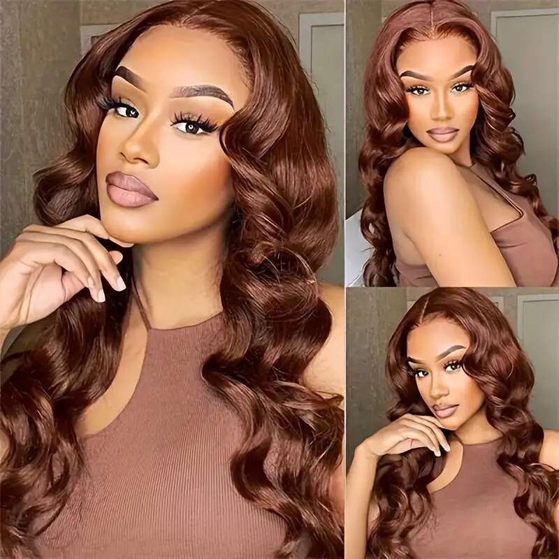 Light Brown Front Wig Women With Long Curly Big Waves Volume & Soft Texture, Full Head Coverage, Comfortable Lace Cap For Daily Wear, Parties, Music F