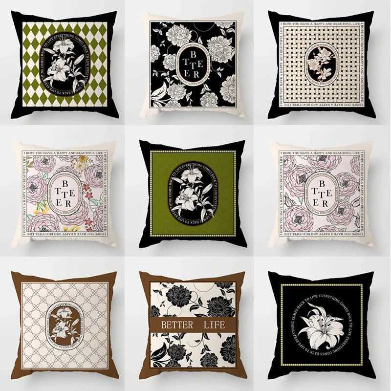 Pillow Case Retro Light Luxury American case Sofa Cushion Cover Bedroom Bed Cover Square C251028