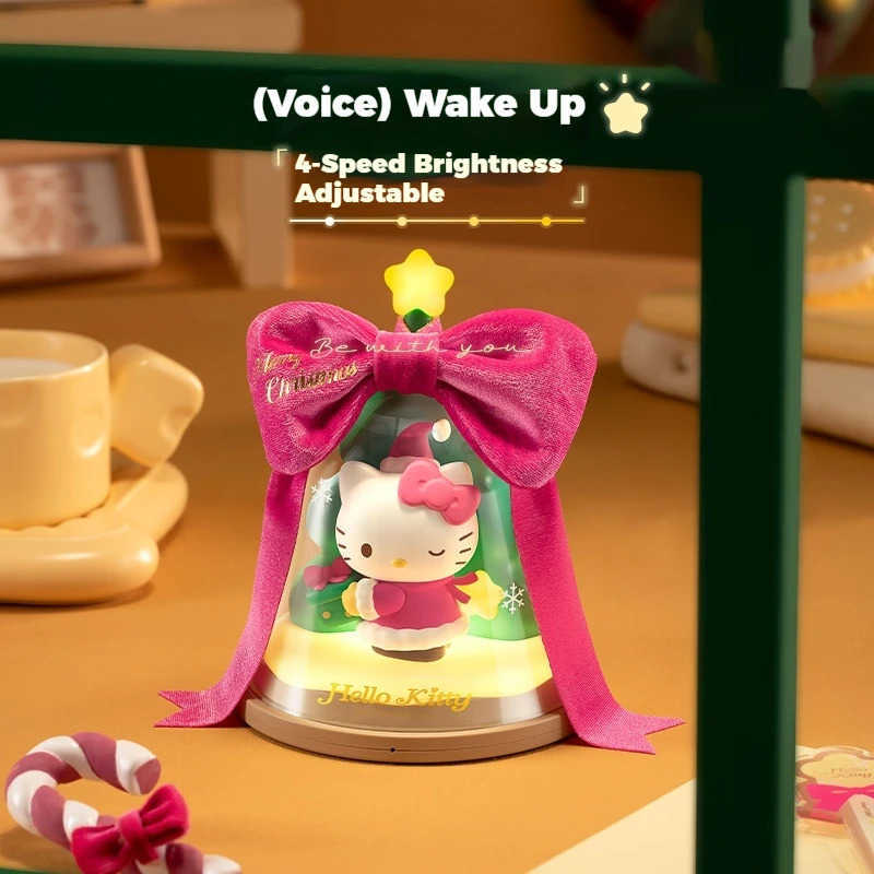 Sanrio Kawaii Sanrio Hello Kitty Christmas Tree Night Lamp Toys Anime Figures Hellokitty Night Light Room Desktop Ornaments Girls Gifts L251028