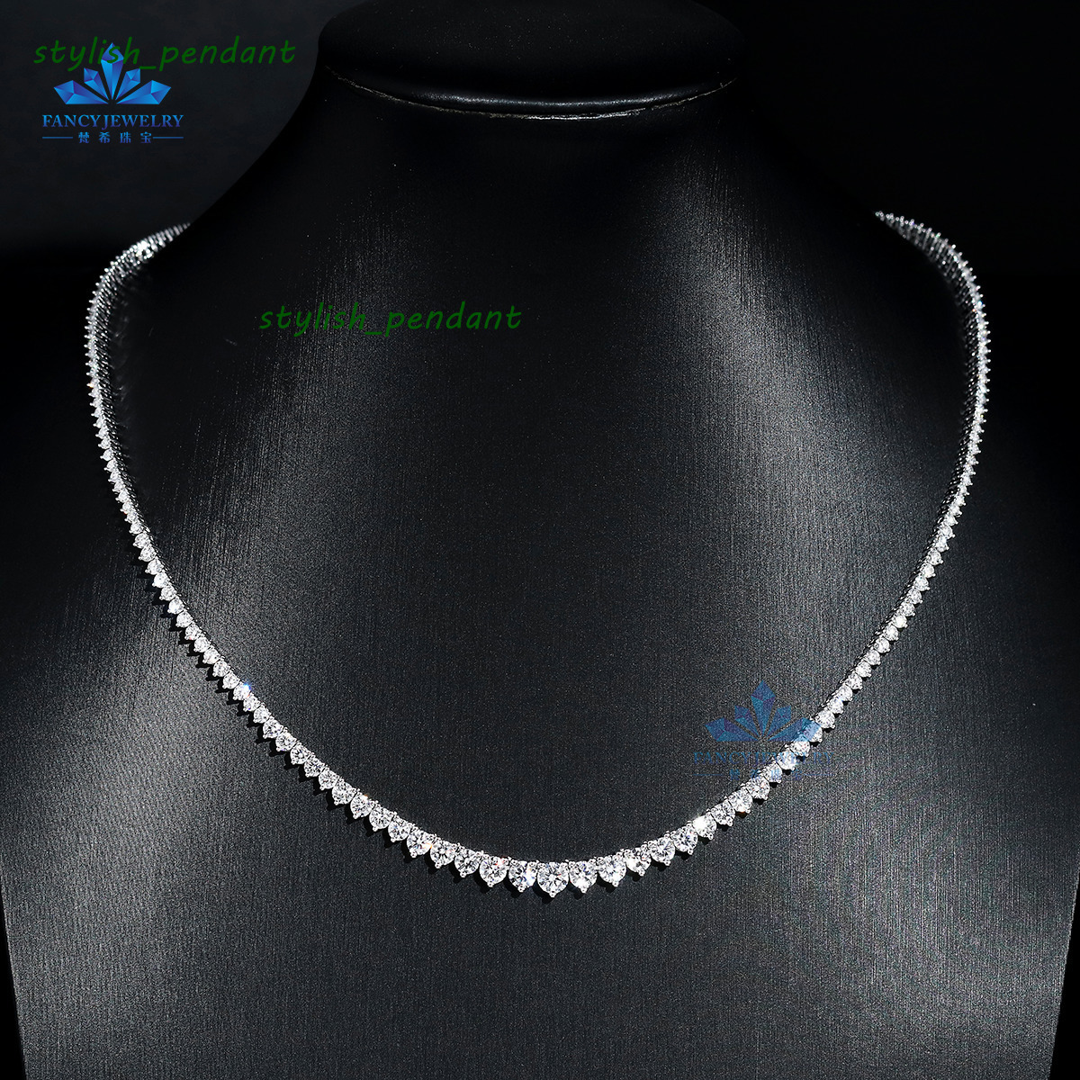 Luxury 925 Silver Tennis Chains 3 Prong 2mm5mm LabGrown Diamonds DEF VVS IGIGRC MenWomens Diamond Necklace High Necklace