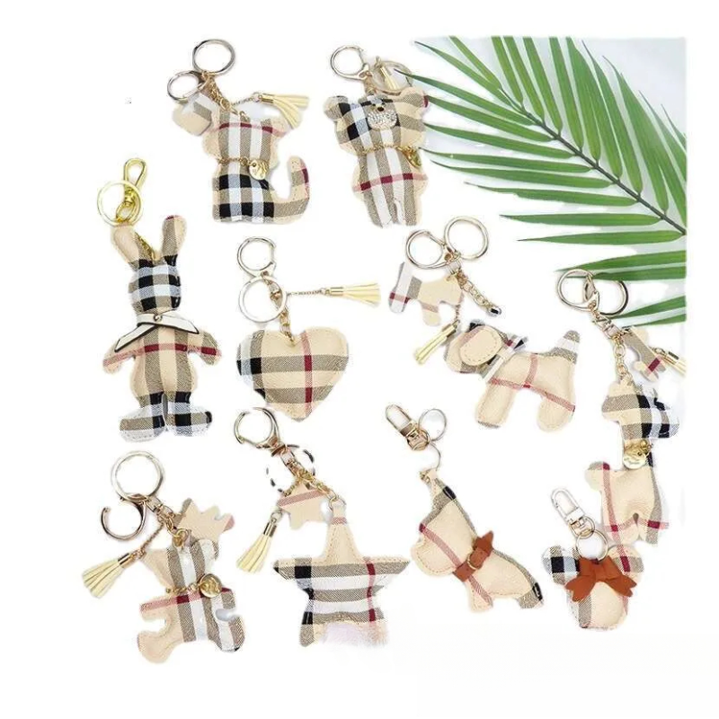 Keychain charm designer charms Bag Phone alloy buckle Accessory Fashionable Bear Leather Pendant