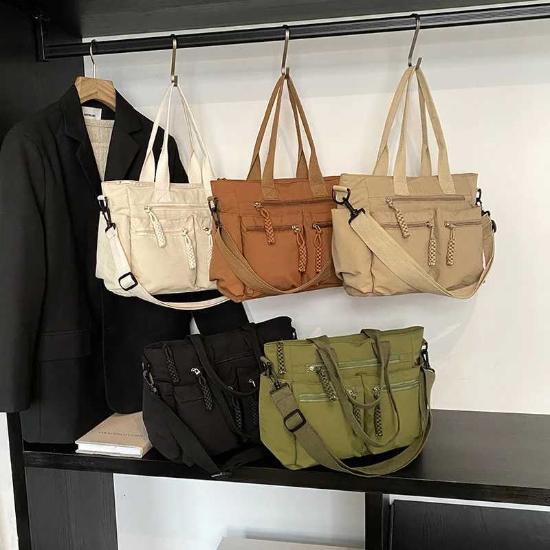 Leisure Nylon Fabric Tote Bag 2025 New Fashion Large Capacity Commuting Shoulder Bagcrossbody Bagtravel Bag for Women HandbagW251028