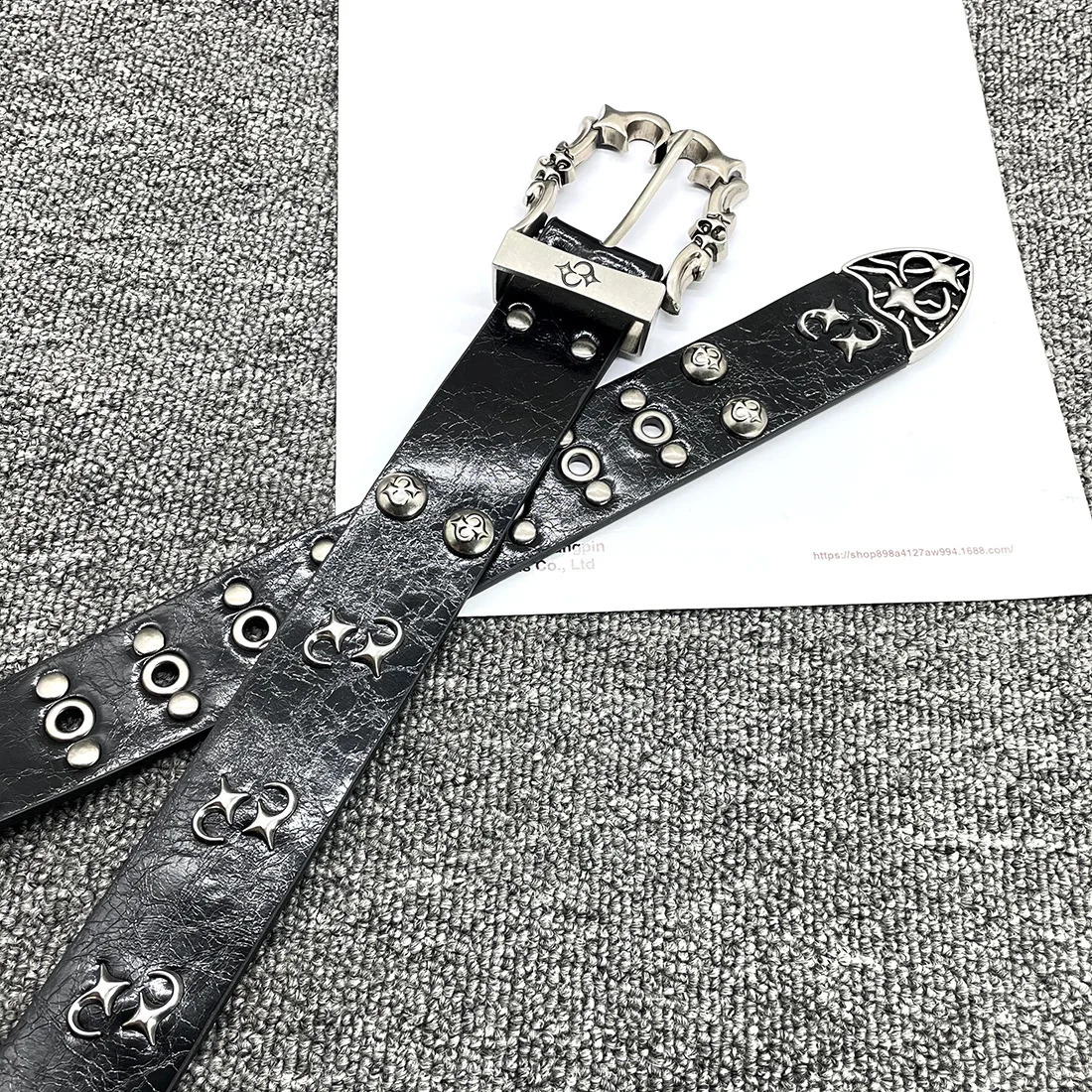 2025 Fashion Retro Pure Handmade Imitation Cow Belt Niche Highend Street Rock Punk Women Mens Belt Y2k 251027