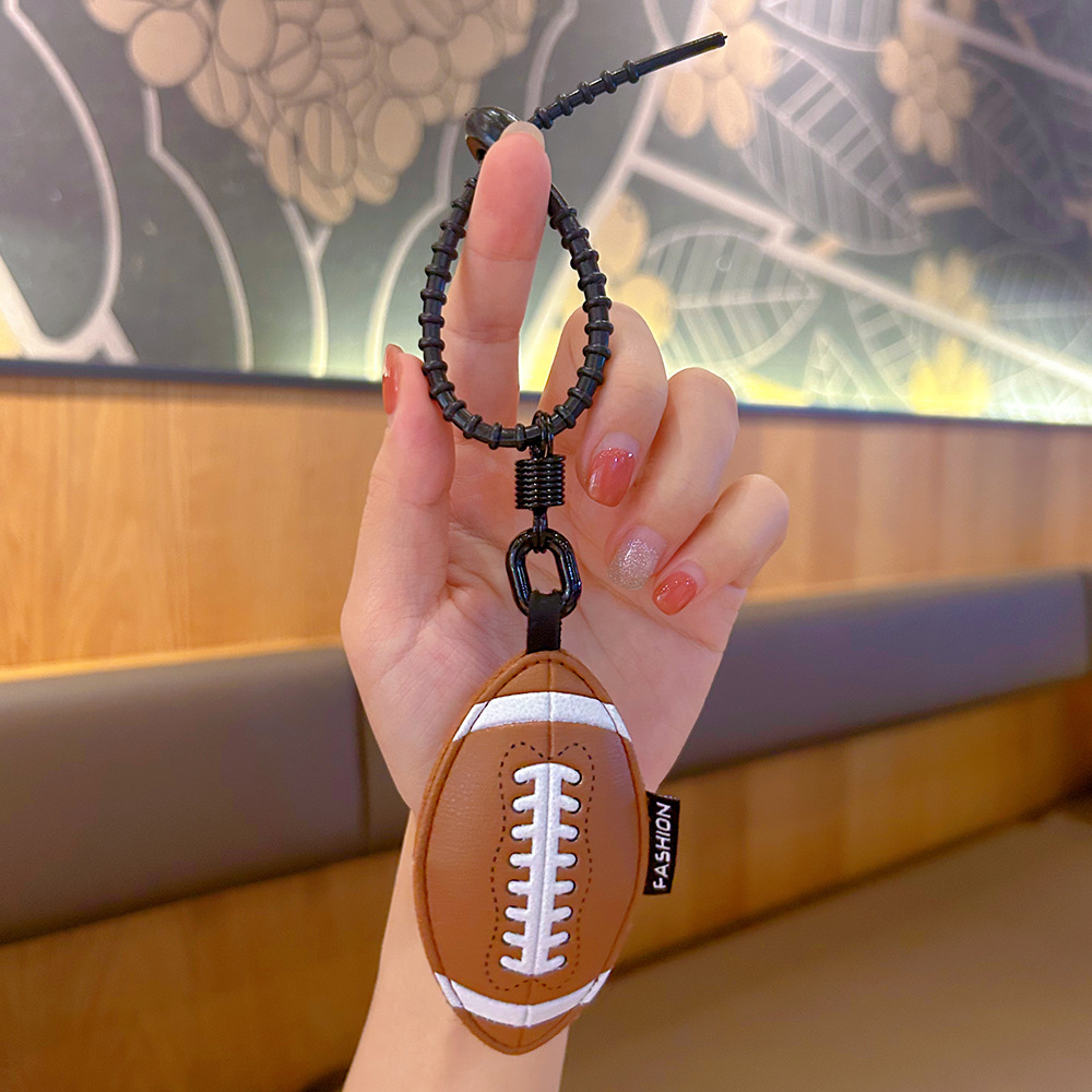 New Arrival Keychains Baseball Football Basketball Volleyball Leather Small Charms for European and American Women's Bags Wholesale 2026