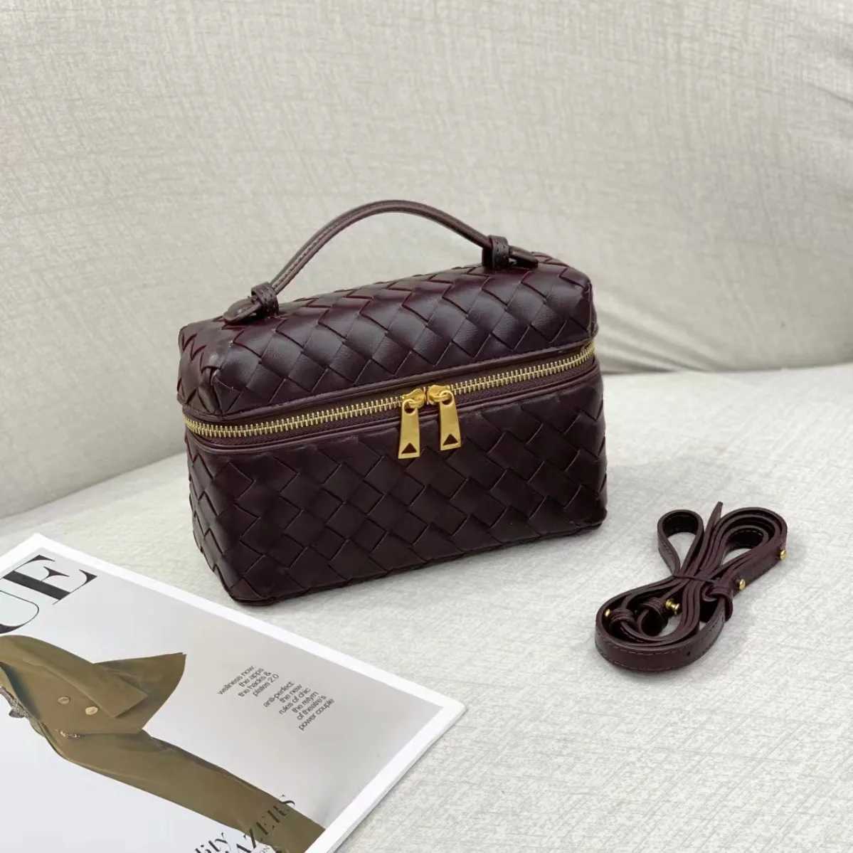 Explosive woven lunch box bag wens handbag versatile simple single shoder diagal cross bag H251028