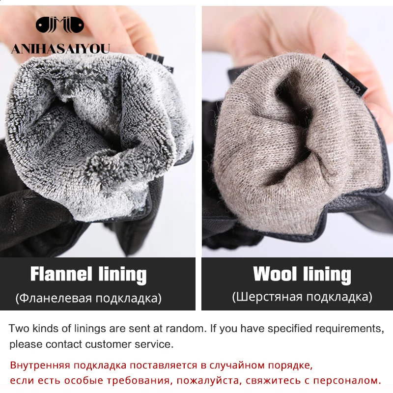 deer skin gloves male winterSimple mens leather gloves Soft mens glovesBlack Genuine Leather touch gloves 8025 251027