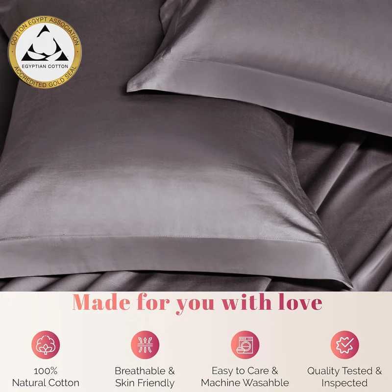 Pillow Case Organic 800 Thread Count Egyptian Cotton 2pcs Cases Customized Any Size Standard Queen King Size Covers case C251028