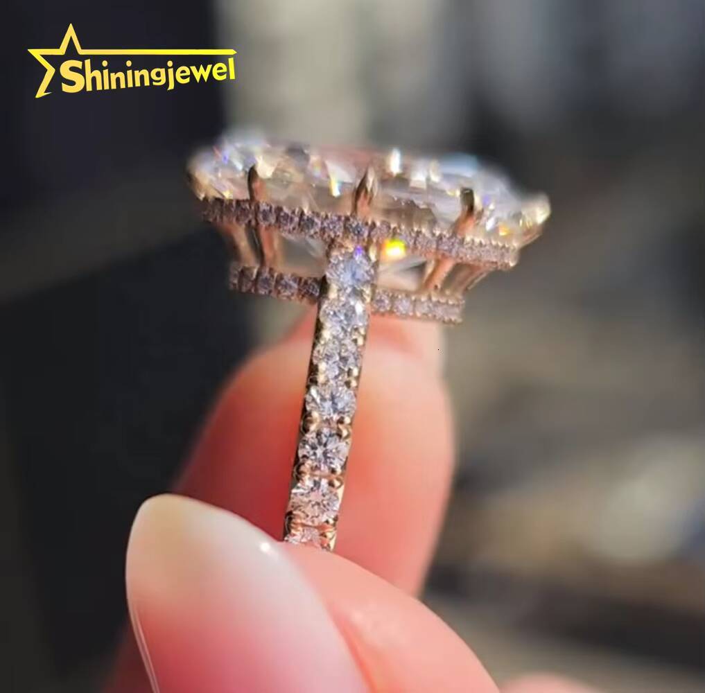 Solitaire Ring 10K 14K 18K Yellow Gold Oval Cut 5ct IGI Report Lab Diamond CVD Diamond Ring for Women Mothers Day