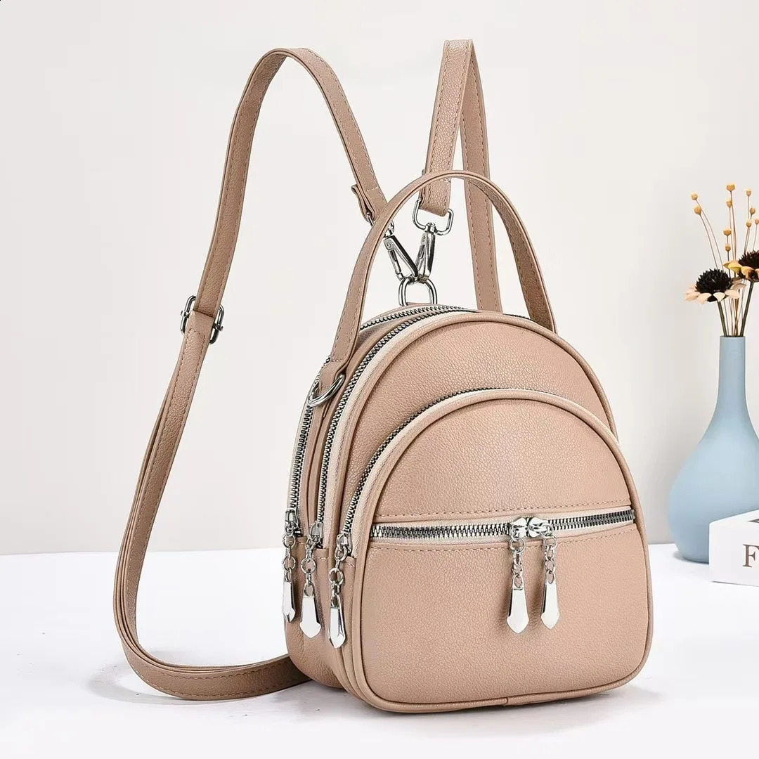 A highquality multifunctional small backpack for ladies a new mini handbag in solid color with a casual school style 251028