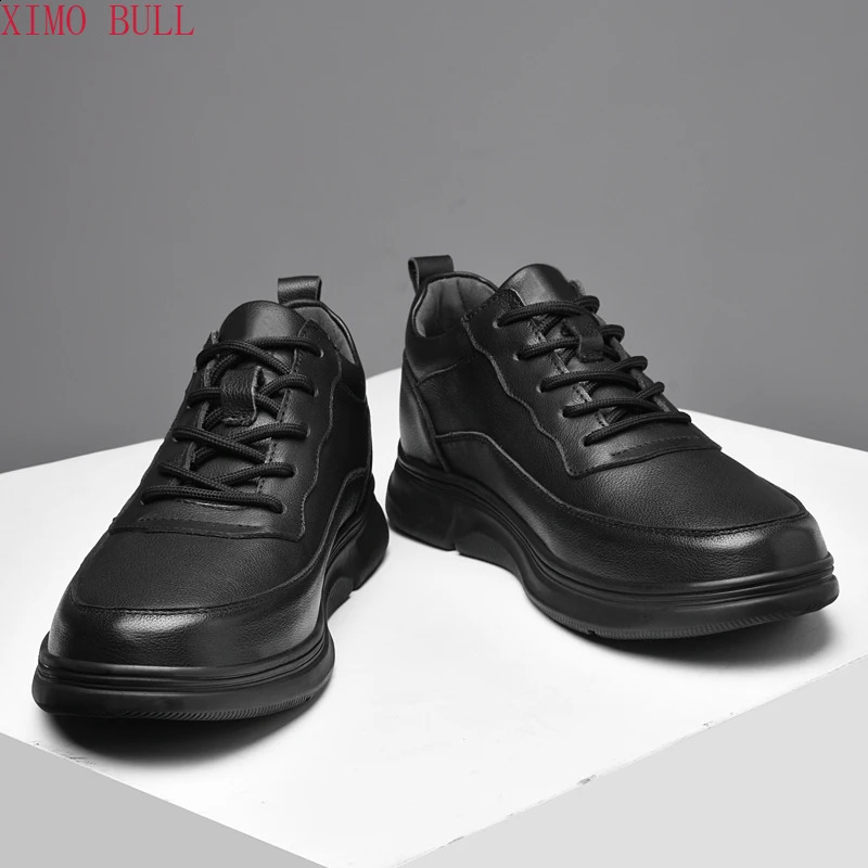 Genuine Leather Casual Shoes Mens Oxford Shoes Running Shoes Mens Formal Shoes Warm Cottonfurfree Shoes 251023