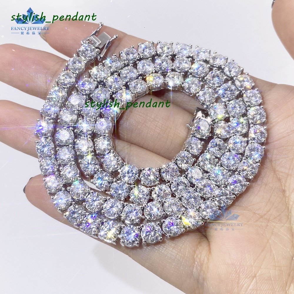 IGI Certified Lab Grown Diamond Tennis Chain 10K 14K 18K Gold 3MM 4MM 5MM Vvs Lab Created Diamond Tennis Chain