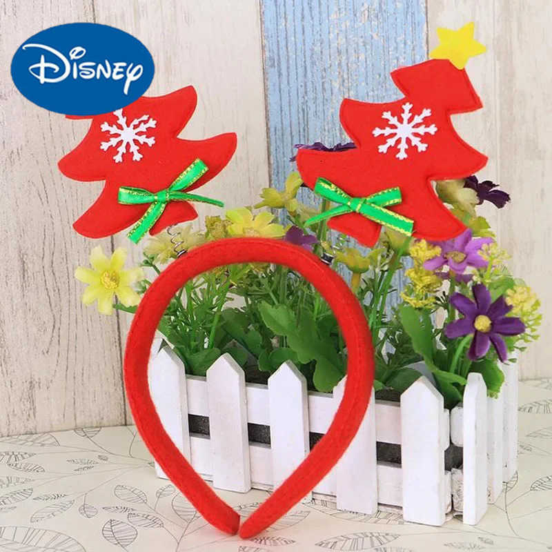 Disney Christmas Children's Themed Tree Headband - Vibrant Red & Green Party Hair Ornament H251119