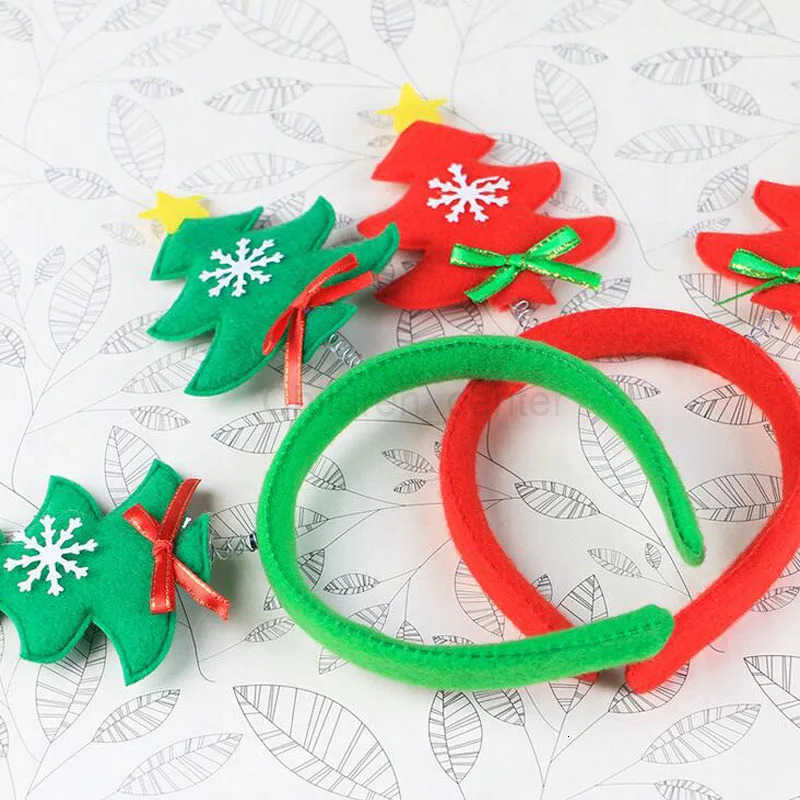 Disney Christmas Children's Themed Tree Headband - Vibrant Red & Green Party Hair Ornament H251119