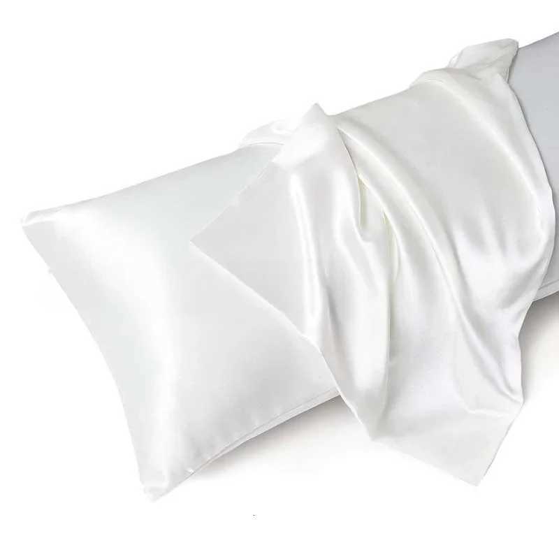 Pillow Case Solid Silk cases Decorative Luxury Cushion Cover Envelope Style Hair Skin Protect Standard Queen Size Case C251028