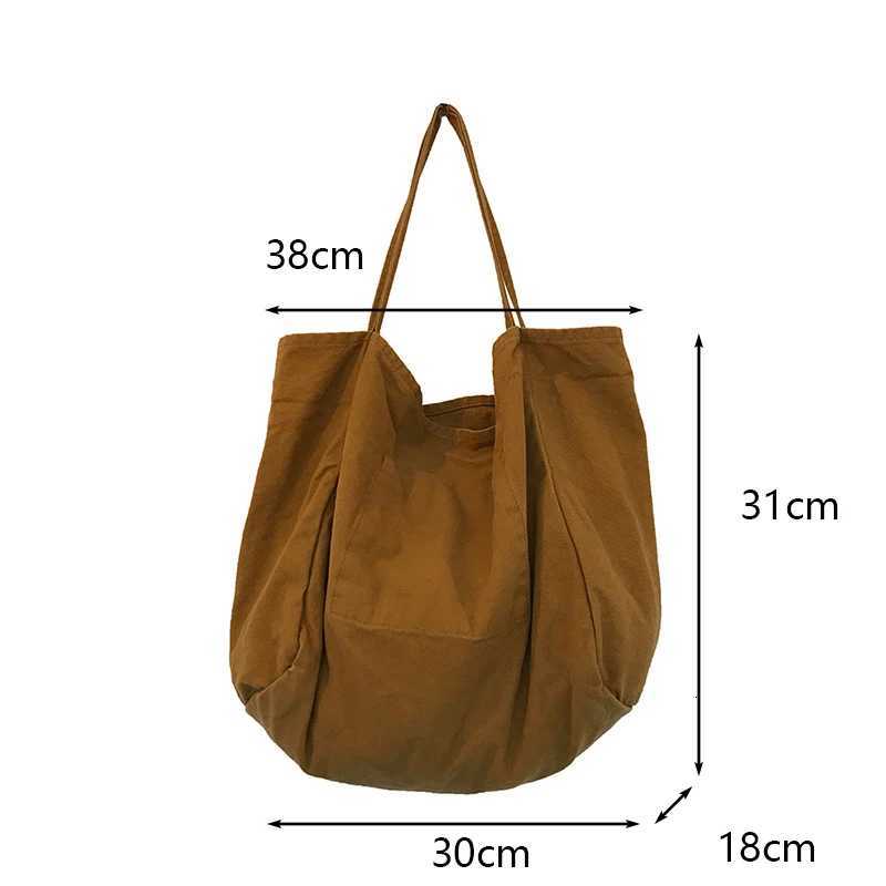 Casual Canvas Shopping Bag High Quality Eco Reusable Grocery Handbag Lightweight Shoulder Bags Large Capacity Daily Tote PouchW251028