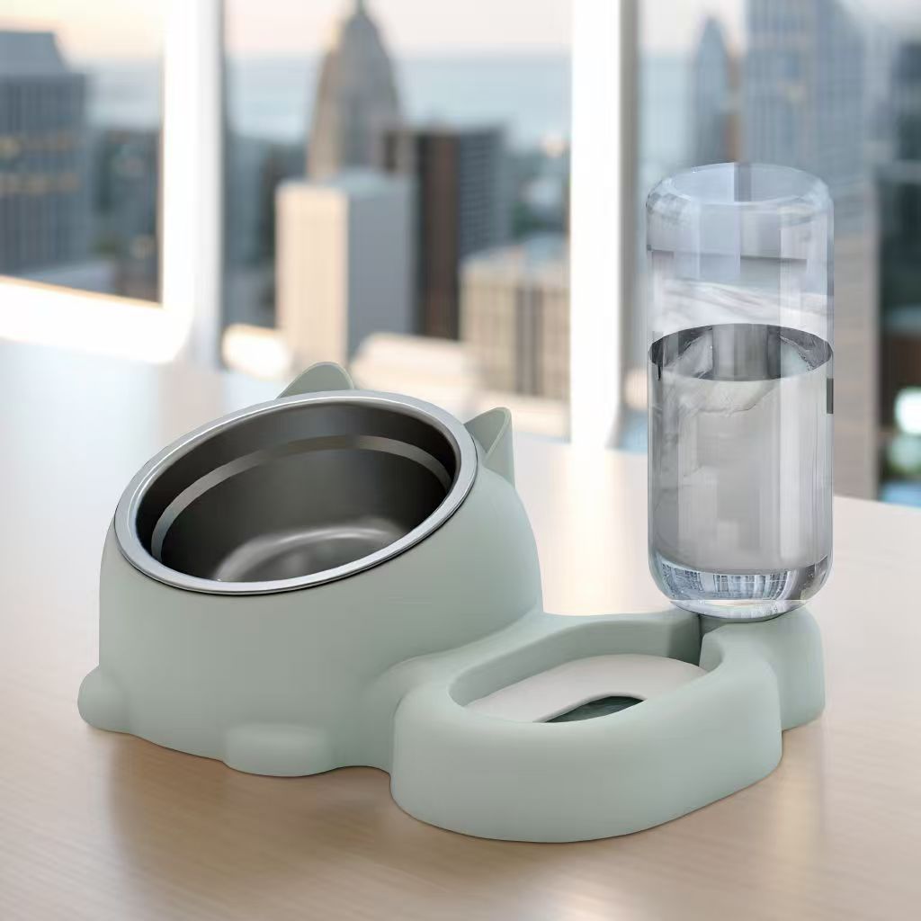 K3316 Pet dual-function bowl, automatic water refill and safe feeding